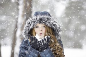 girl wearing winter coat